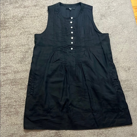 Quince Dresses & Skirts - Quince Black Linen Sleeveless Shift Dress Size L